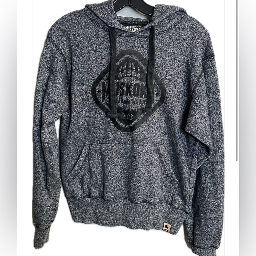 Muskoka Bear Wear Gray Unisex Hoodie Size XS